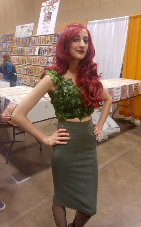 A cosplayer dressed up as Poison Ivy from DC's Batman Universe.